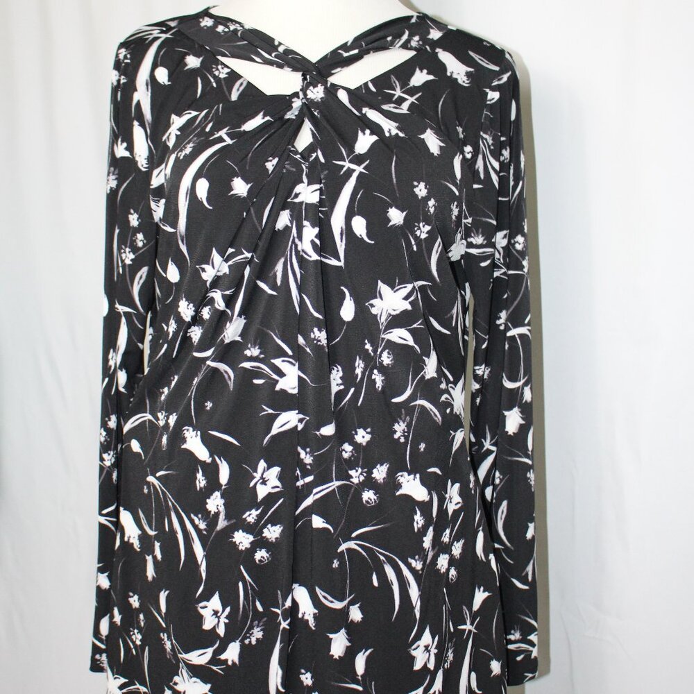 White House Black Market Floral Long Sleeve Top Women's XL - Picture 2 of 9